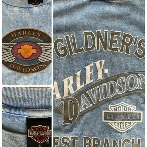 Vintage 1996 Harley Davidson Gildner’s West Branch MI Dealer Tee Winged Logo L